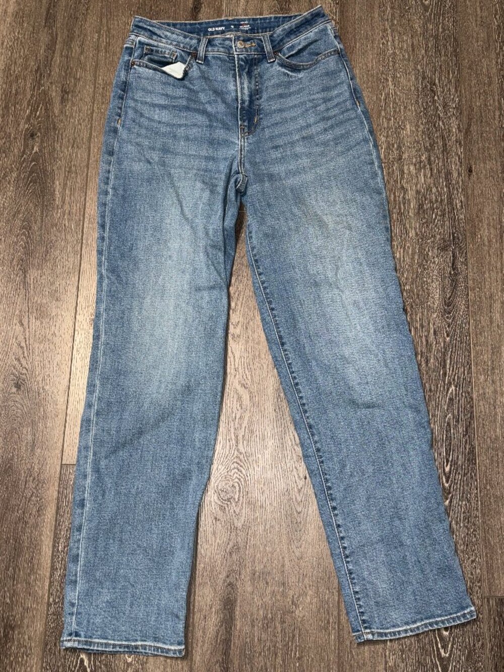 Old Navy OG Loose Womens Size 6 High Rise Loose Straight Med Wash Blue Jeans